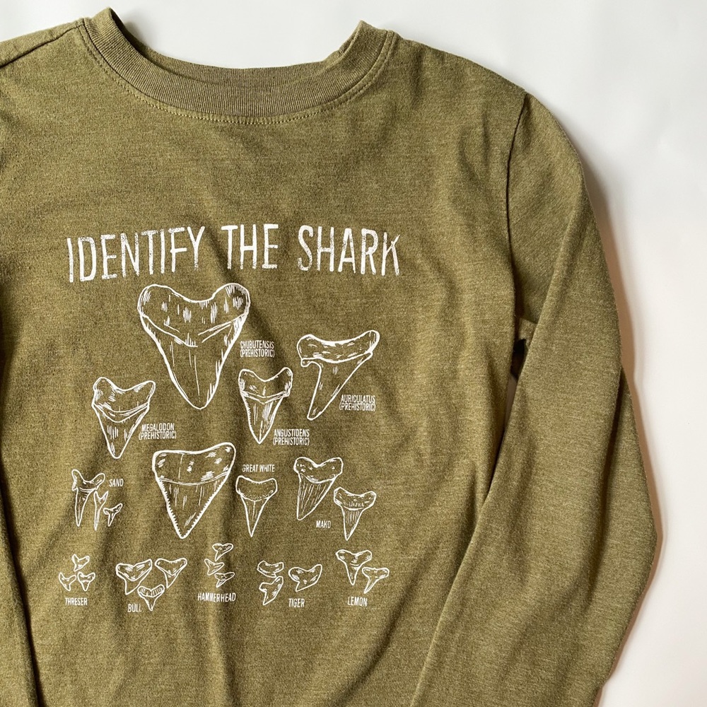 Boy’s Shark Long Sleeve Tee Size Small